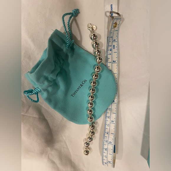 Tiffany & Co Hardware Ball Bracelet Sterling Silver 7โ 10mm Beads Auth - Picture 10 of 11